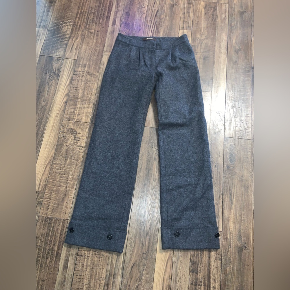 Y2k Alex Gaines sailor wool pants blend silk trousers boho fall casual $450